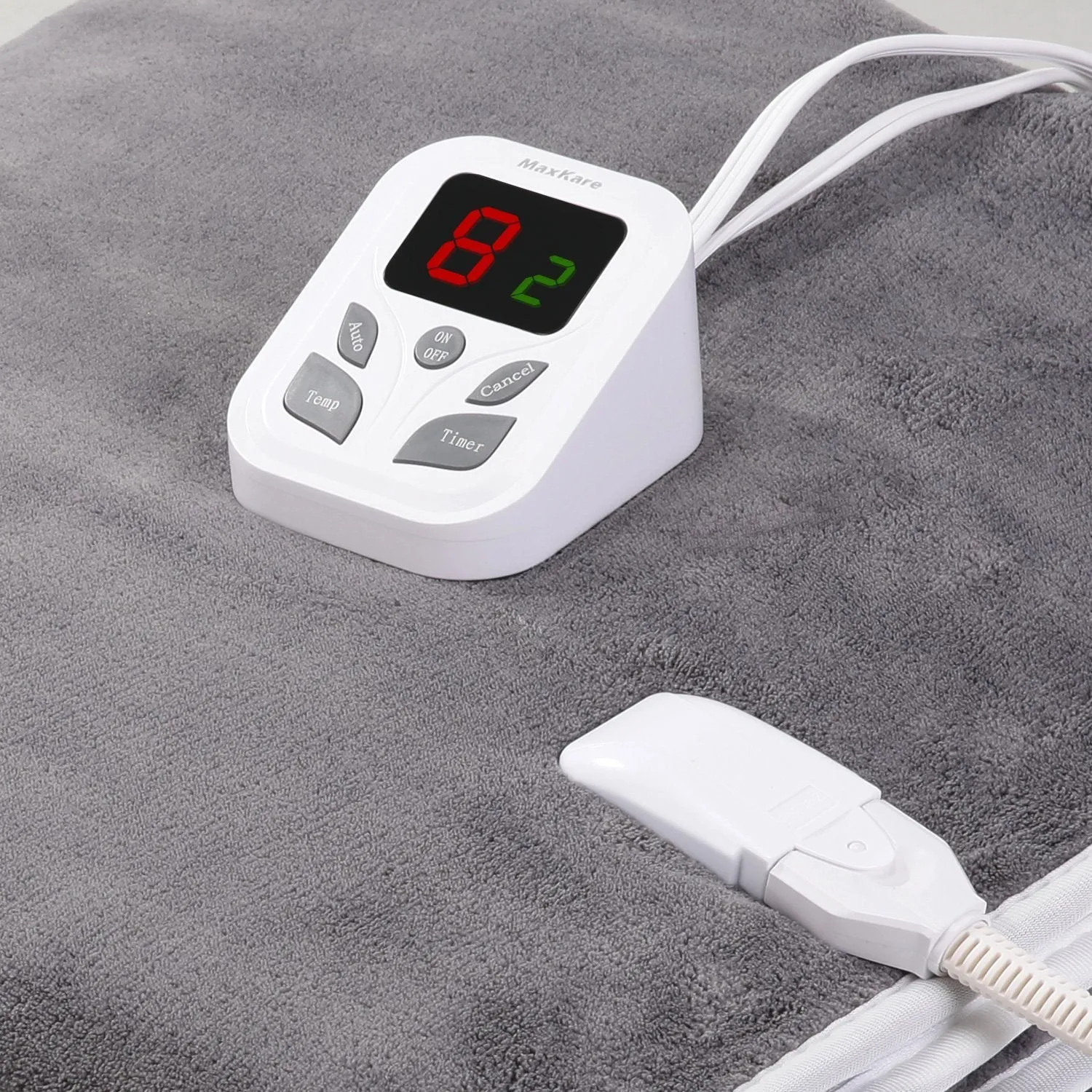 Heated Mattress Pad Underblanket Dual Controller for 2 Users Soft Coral Velvet 10 Heating Levels & 9 Timer Settings Fast Heating, King