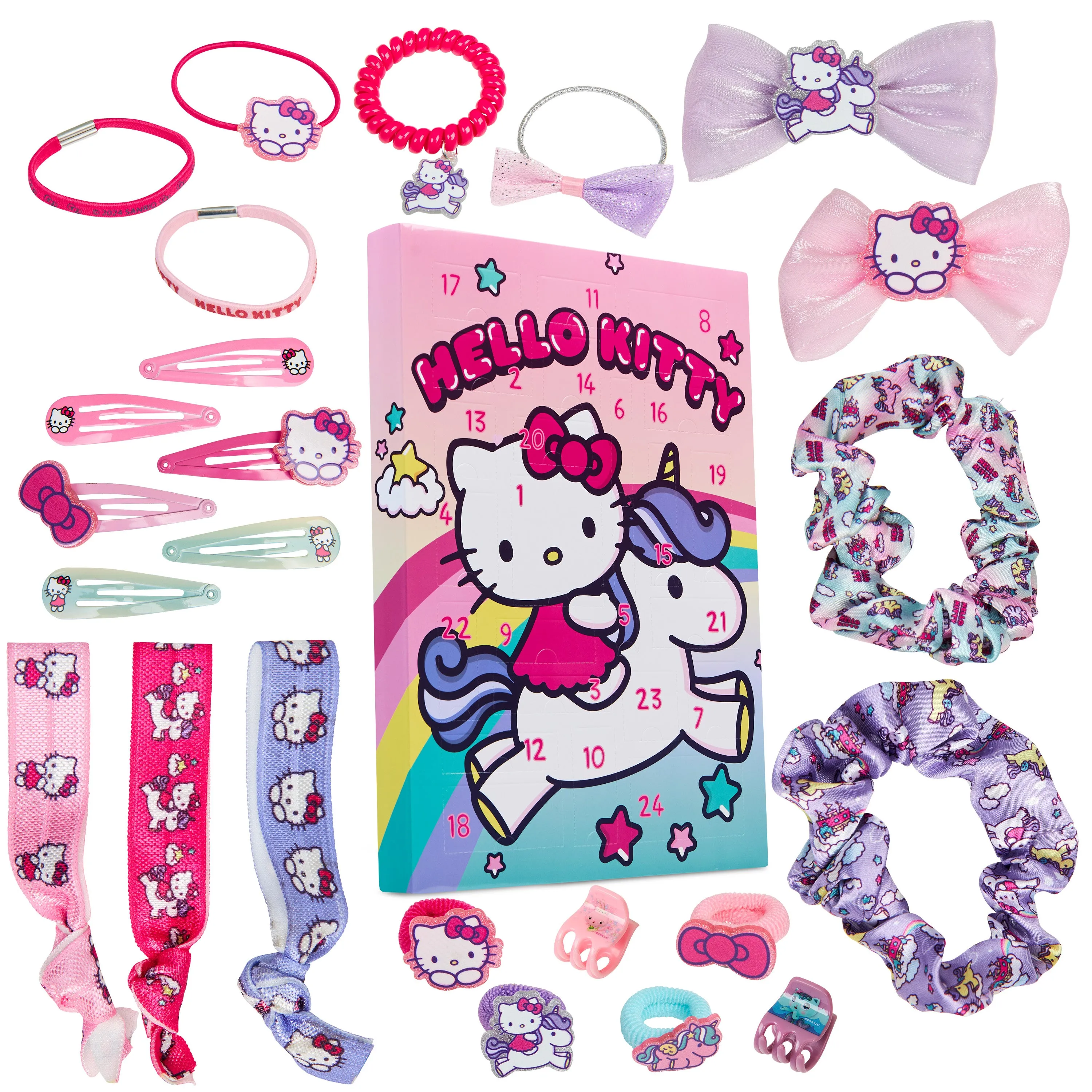 Hello Kitty Advent Calendar 2025, Girls Hair Accessories Countdown Calendar