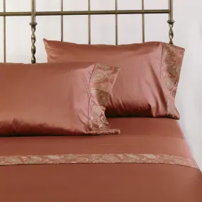 Henna Paisley Border Pillowcase in Shiraz