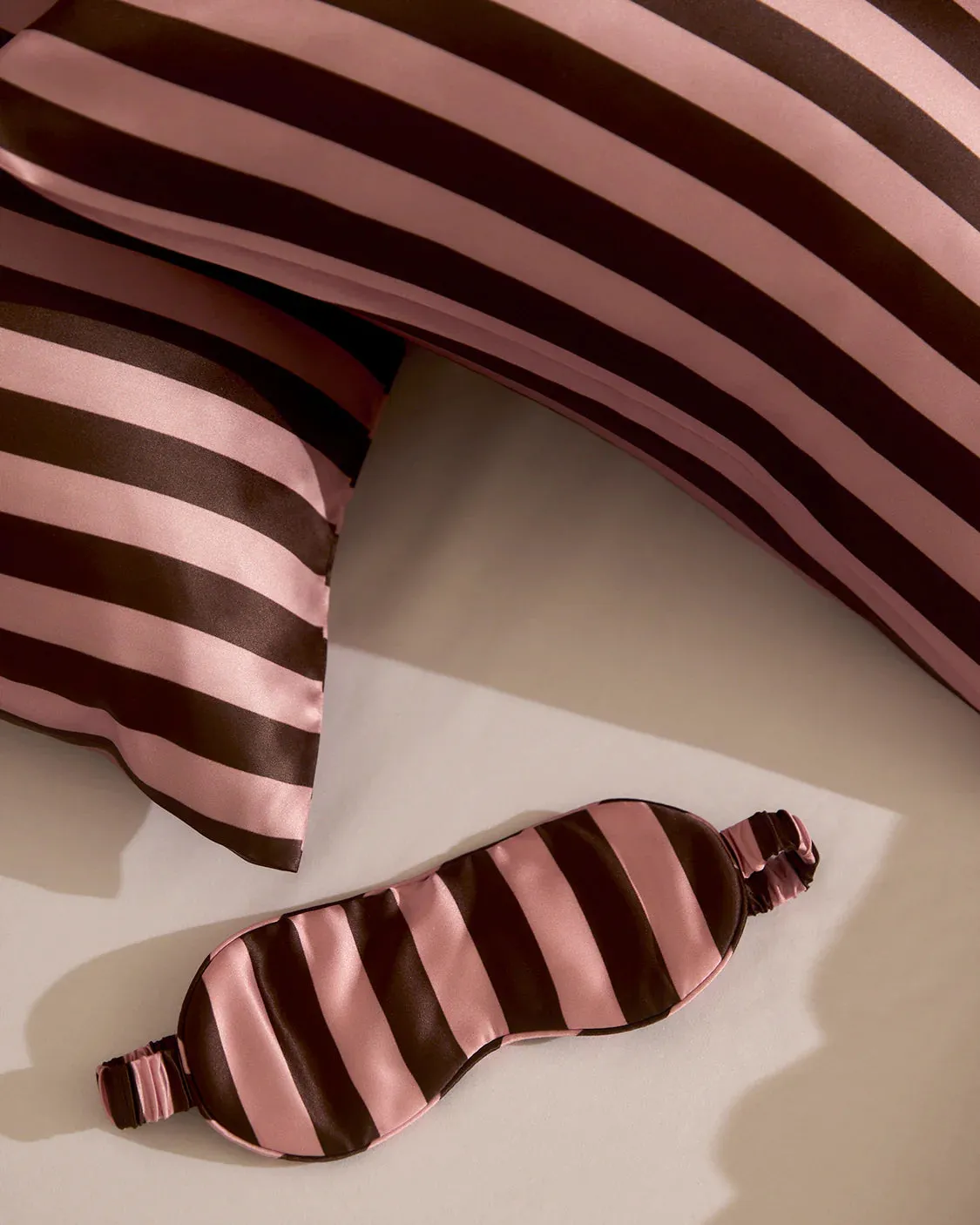 Hommey Silk Pillowcase - Rocky Road Stripes