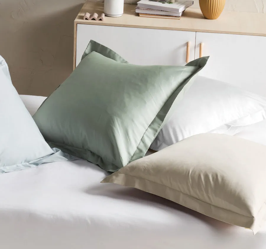 Hotel Augusta 500THC Cotton Sateen European Pillowcase Taupe