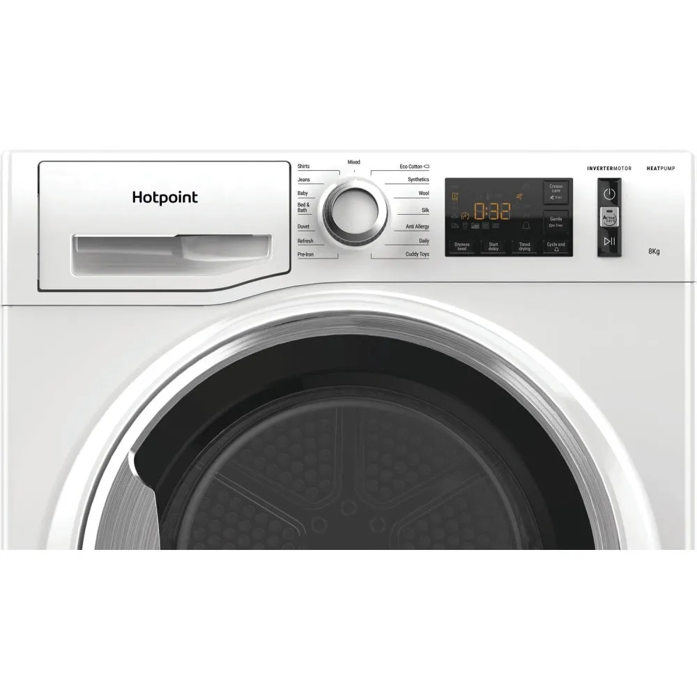 Hotpoint NTM118X3XBUK 8kg Heat Pump Tumble Dryer White