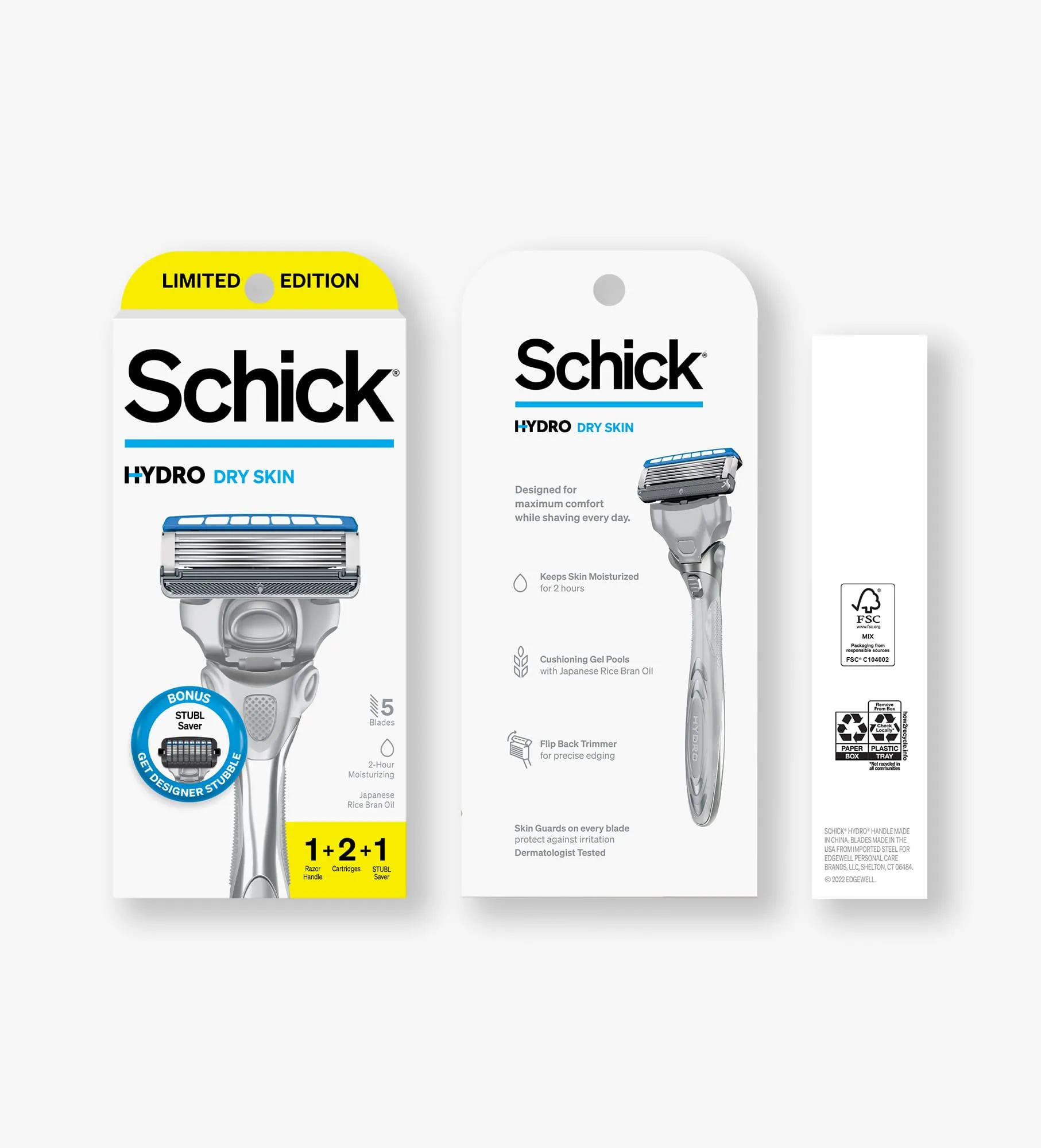 Hydro® Dry Skin Razor with Bonus Schick STUBL Saver™