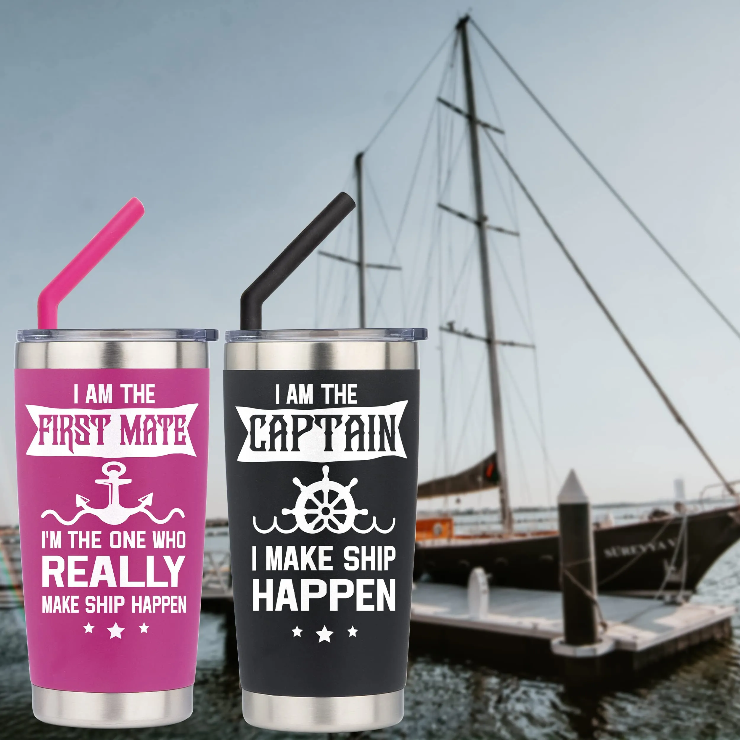 I am the Captain Tumbler, I am The first Mate Tumbler, First Mate Gifts, Boat Captain