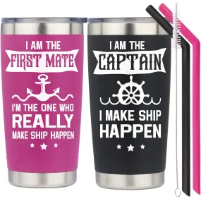 I am the Captain Tumbler, I am The first Mate Tumbler, First Mate Gifts, Boat Captain