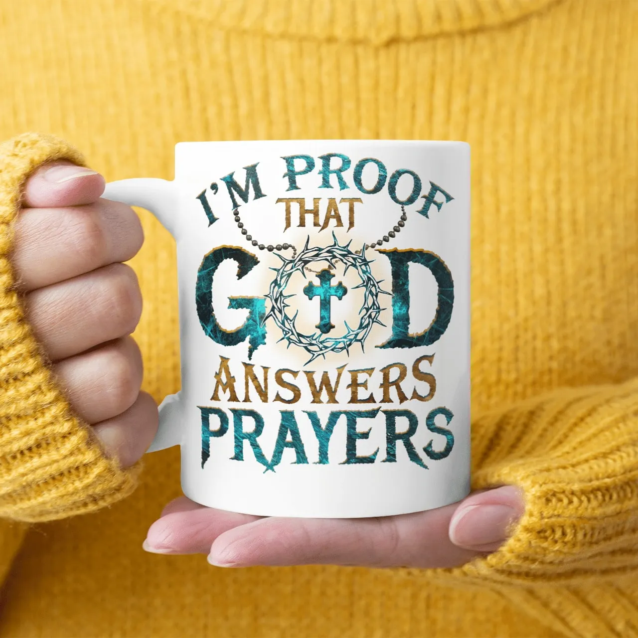 I'm Proof That God Answers Prayers, God Mug, Jesus Mug, Faith Mug