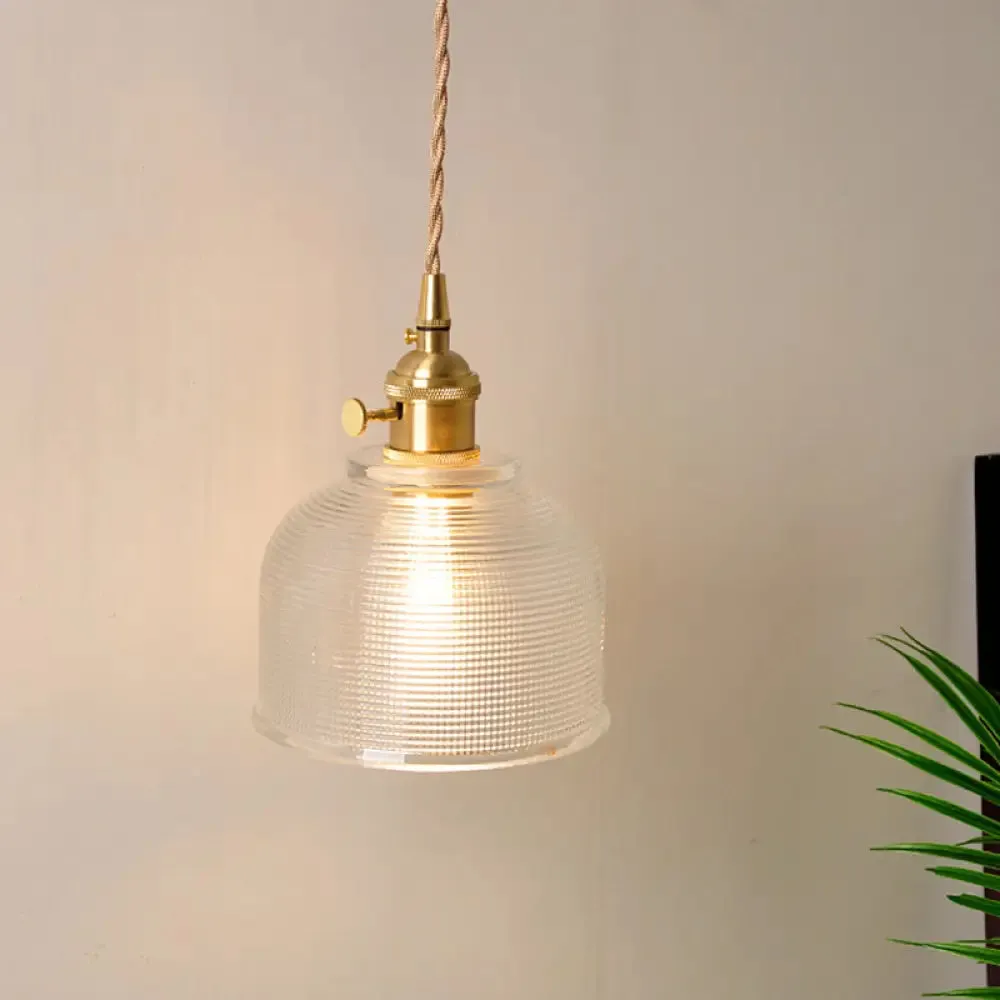 Industrial Clear Glass Wall Light Fixture - Bedside Mount