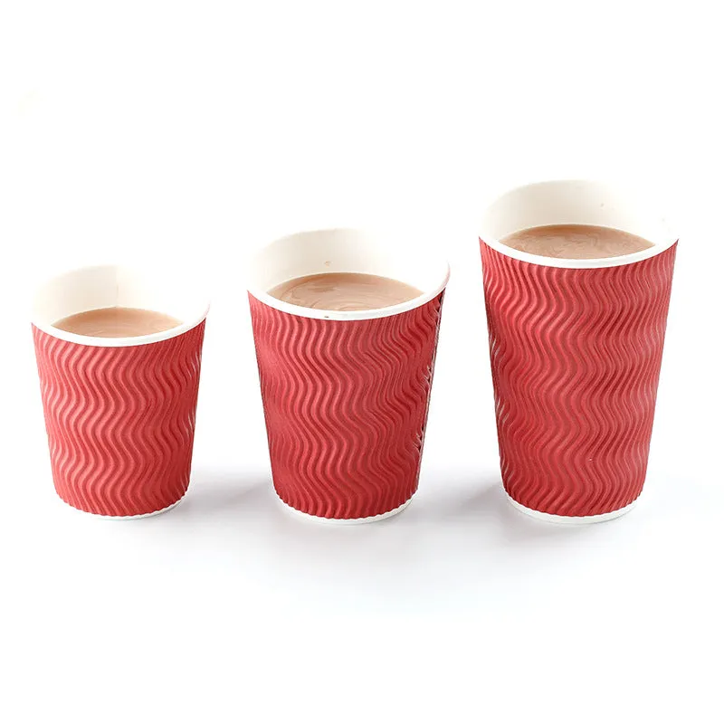 Insulated Hot Drink Cup S-shaped Corrugated Paper