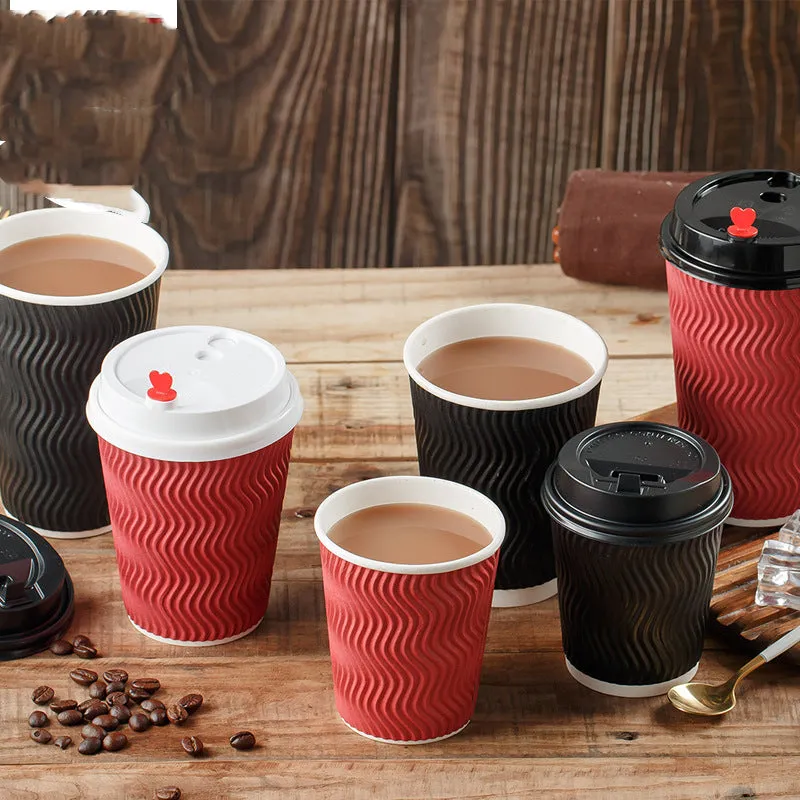 Insulated Hot Drink Cup S-shaped Corrugated Paper