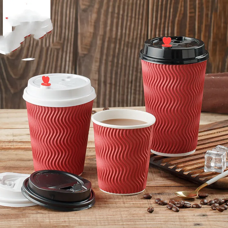 Insulated Hot Drink Cup S-shaped Corrugated Paper