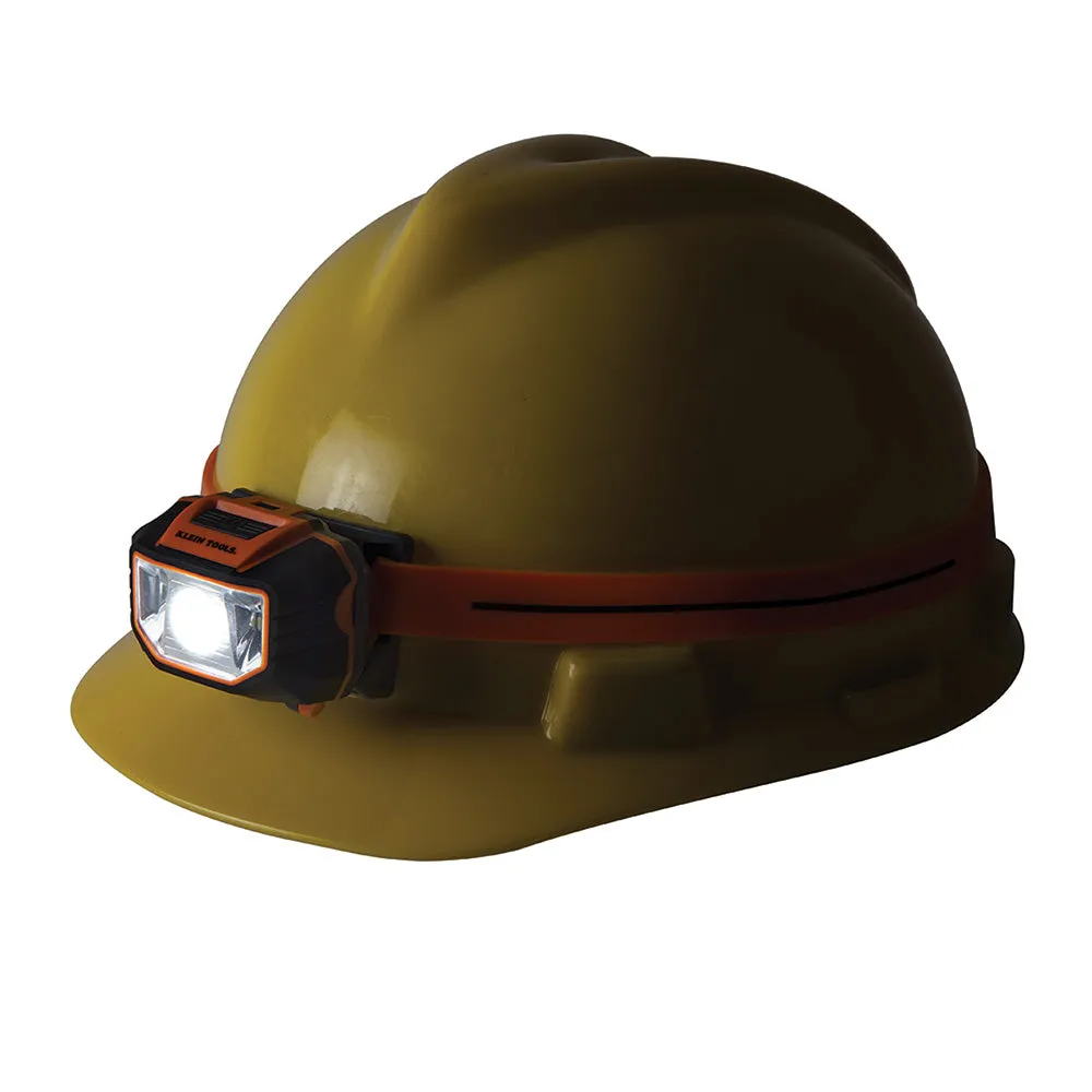 Klein Tools LED Headlamp with Silicone Hard Hat Strap