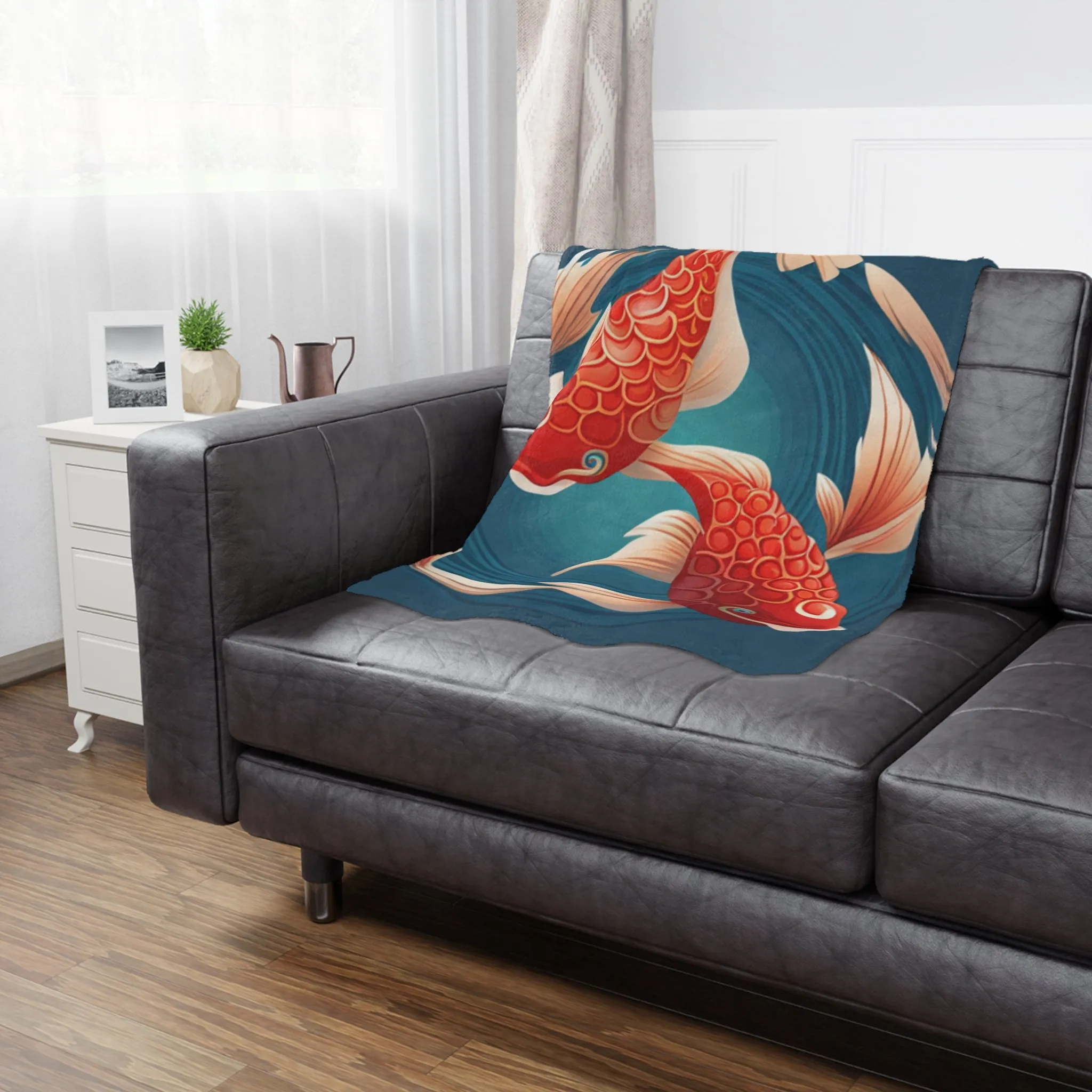 Koi Fish Minky Blanket