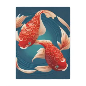 Koi Fish Minky Blanket