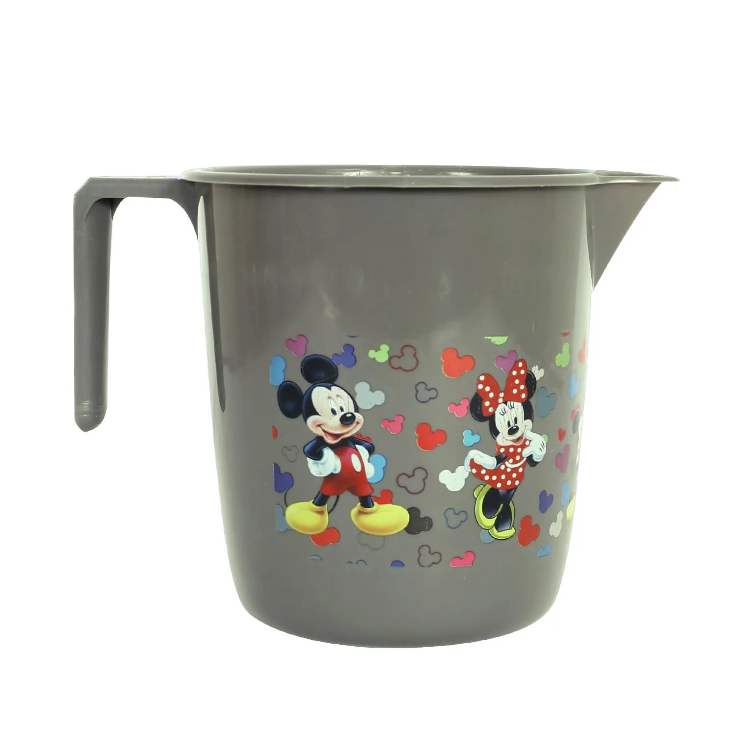 Kuber Industries Disney Team Bathroom Mug | Plastic Bath Mug for Bathroom | Mug for Bathroom | Mug for Toilet | Washroom Jug | 111 Bath Mug | 1 LTR | Pack of 2 | Gray