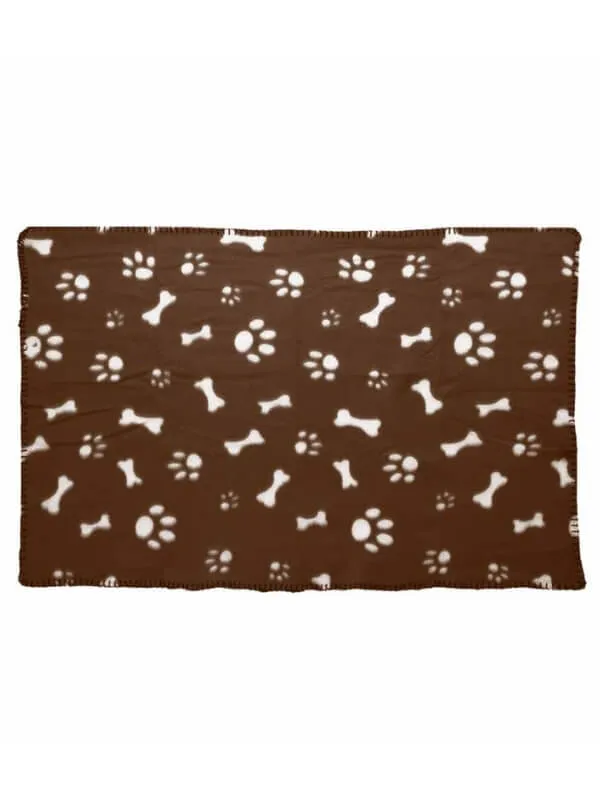 Large Pet Fleece Blanket with Paw Print