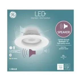 LED  Recessed Bulb With Integrated Speaker, Frosted Soft White, 700 Lumens, 9-Watts