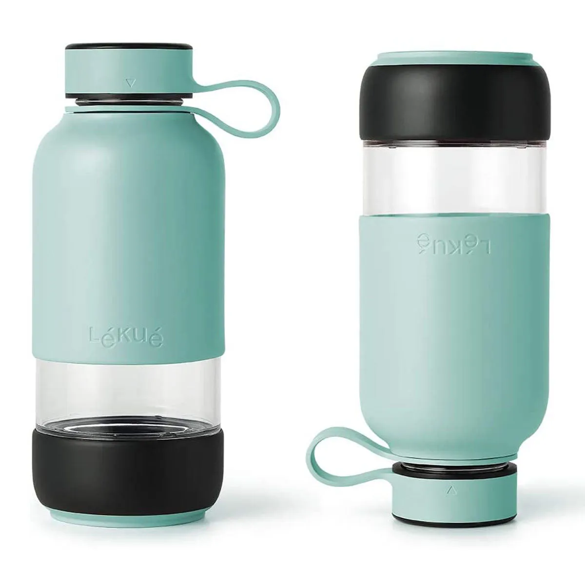 Lekue Bottle To Go reusable water bottle, 20 ounce, Turquoise