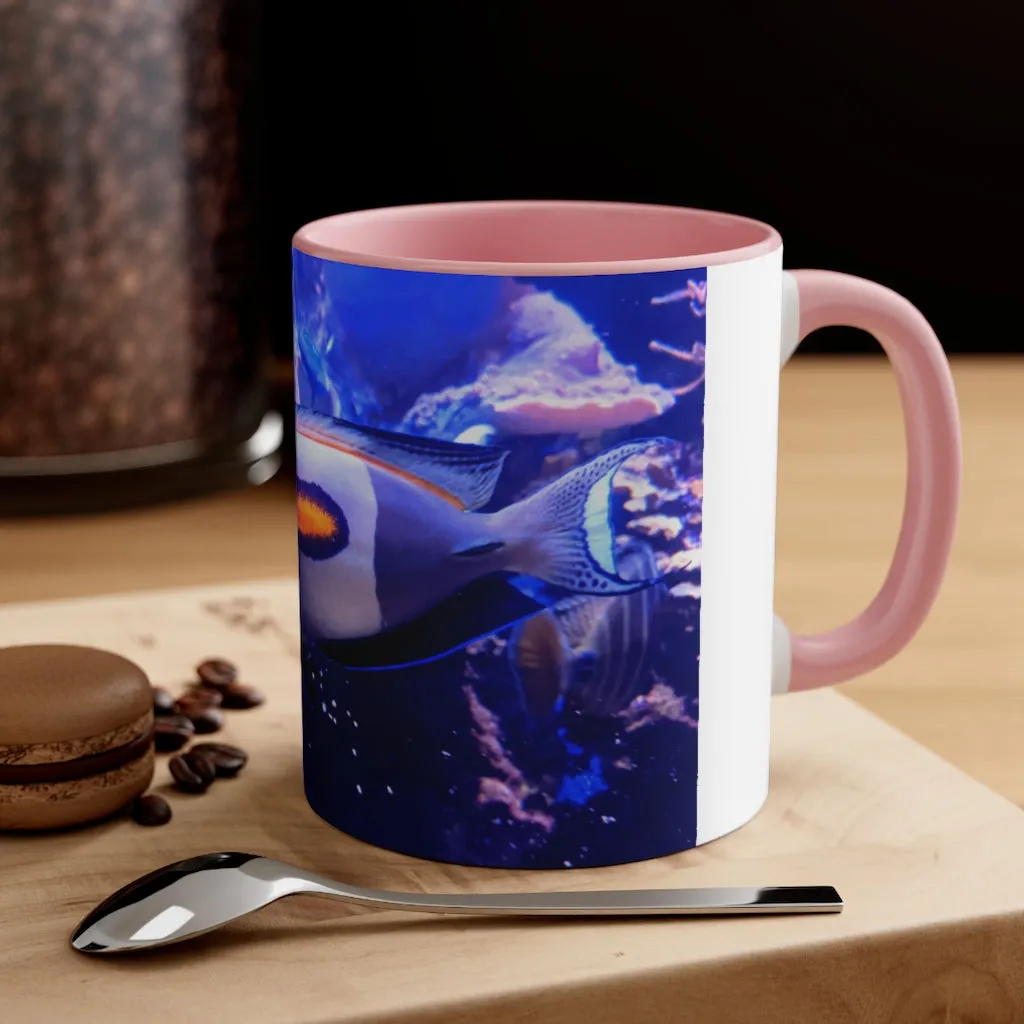 Light White Fish Accent Coffee Mug, 11oz