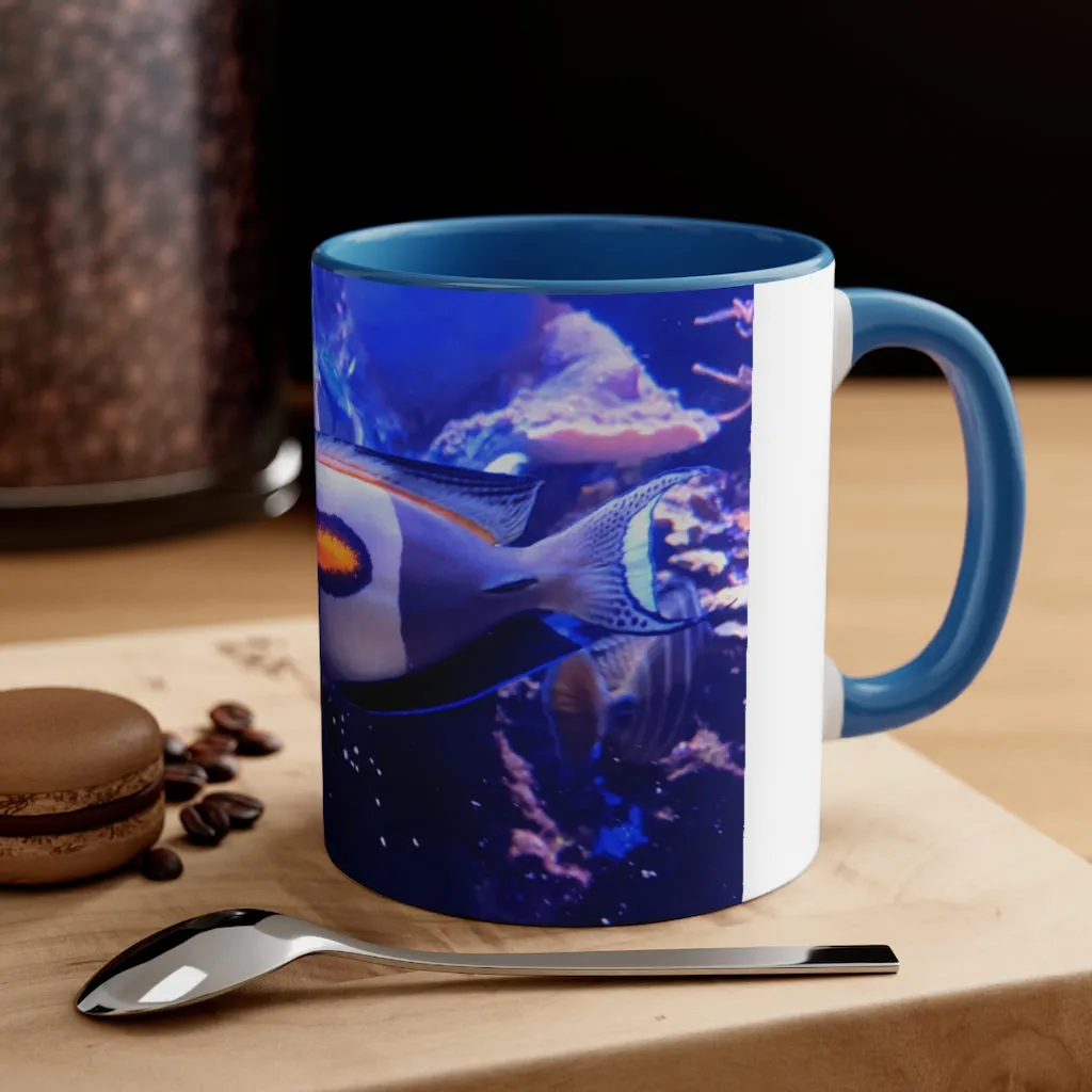 Light White Fish Accent Coffee Mug, 11oz