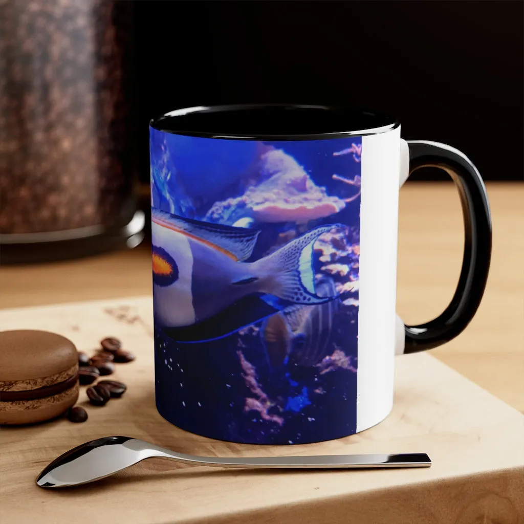 Light White Fish Accent Coffee Mug, 11oz