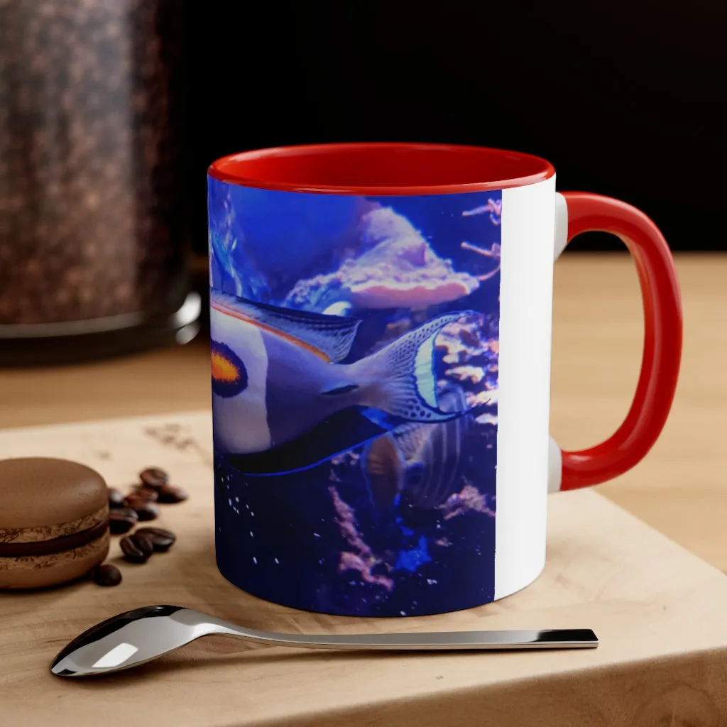 Light White Fish Accent Coffee Mug, 11oz