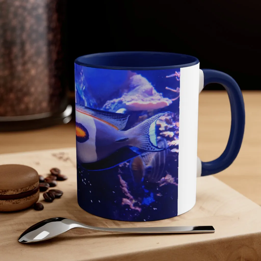 Light White Fish Accent Coffee Mug, 11oz