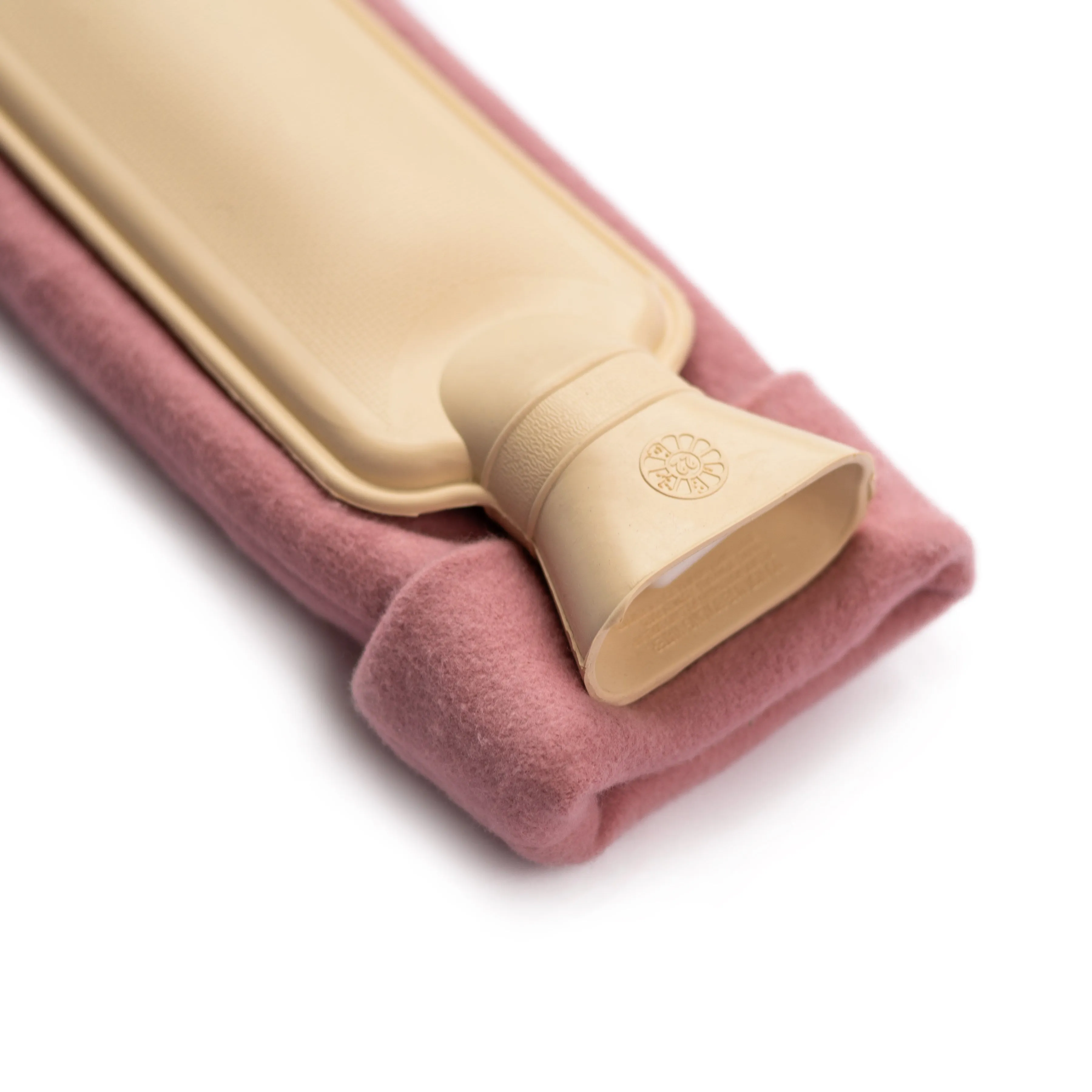 Long Organic Cotton Pink Hot Water Bottle