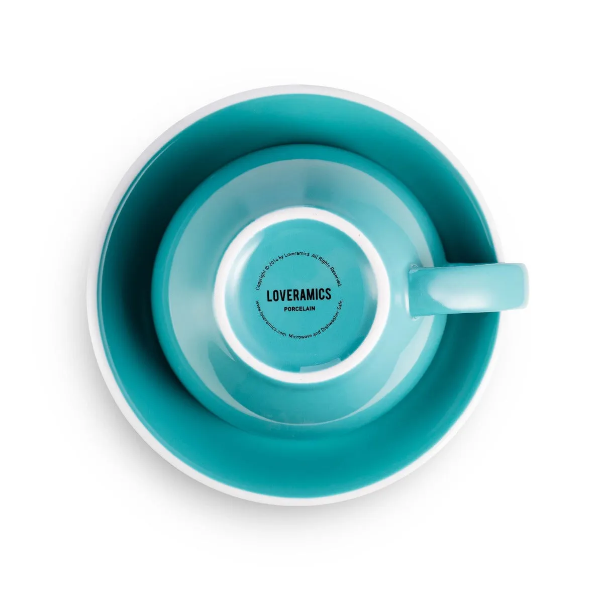 Loveramics Egg Style Latte Cup & Saucer - Teal (10oz/300ml)