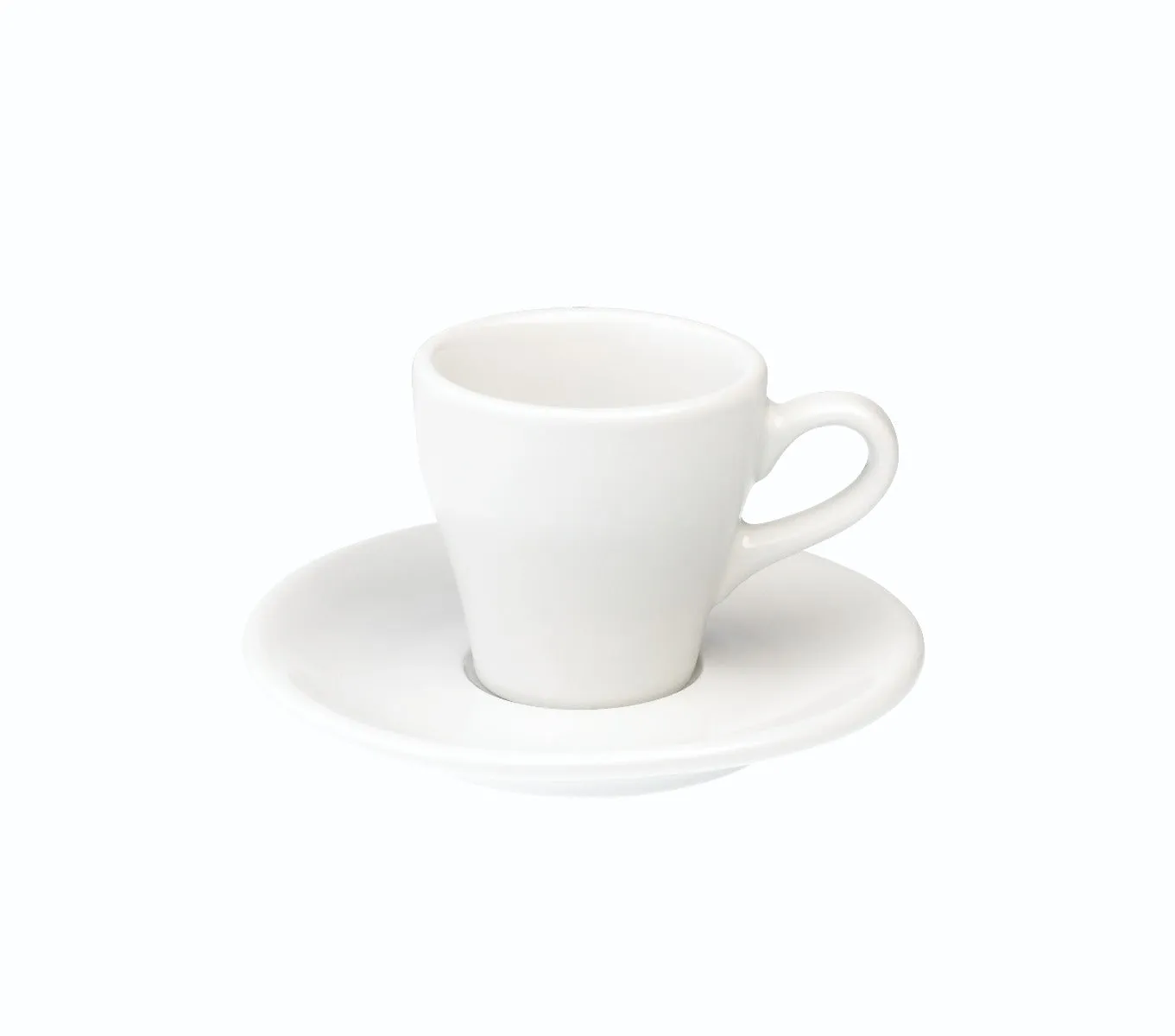 Loveramics Tulip Style Espresso Cup & Saucer - White (2.7oz/80ml)