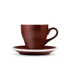 Loveramics Tulip Style Latte Cup & Saucer - Brown (9.5oz/280ml)