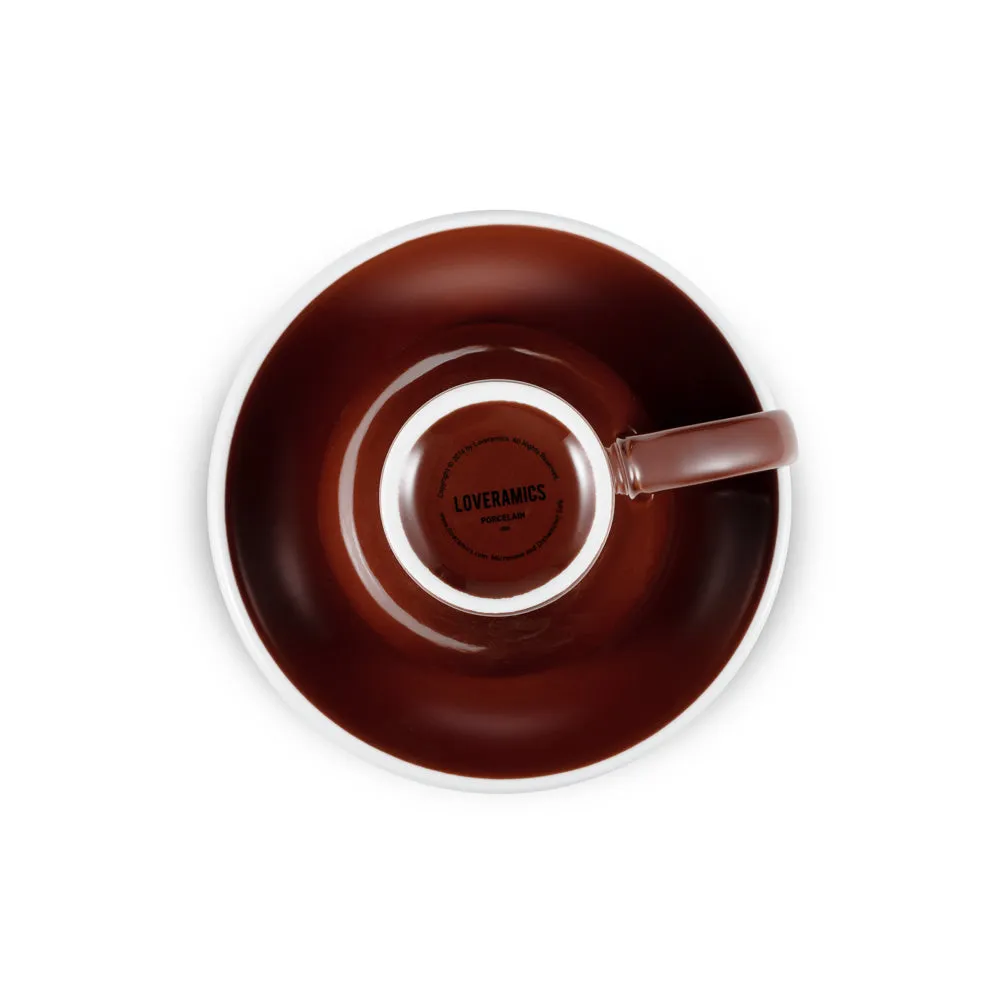 Loveramics Tulip Style Latte Cup & Saucer - Brown (9.5oz/280ml)