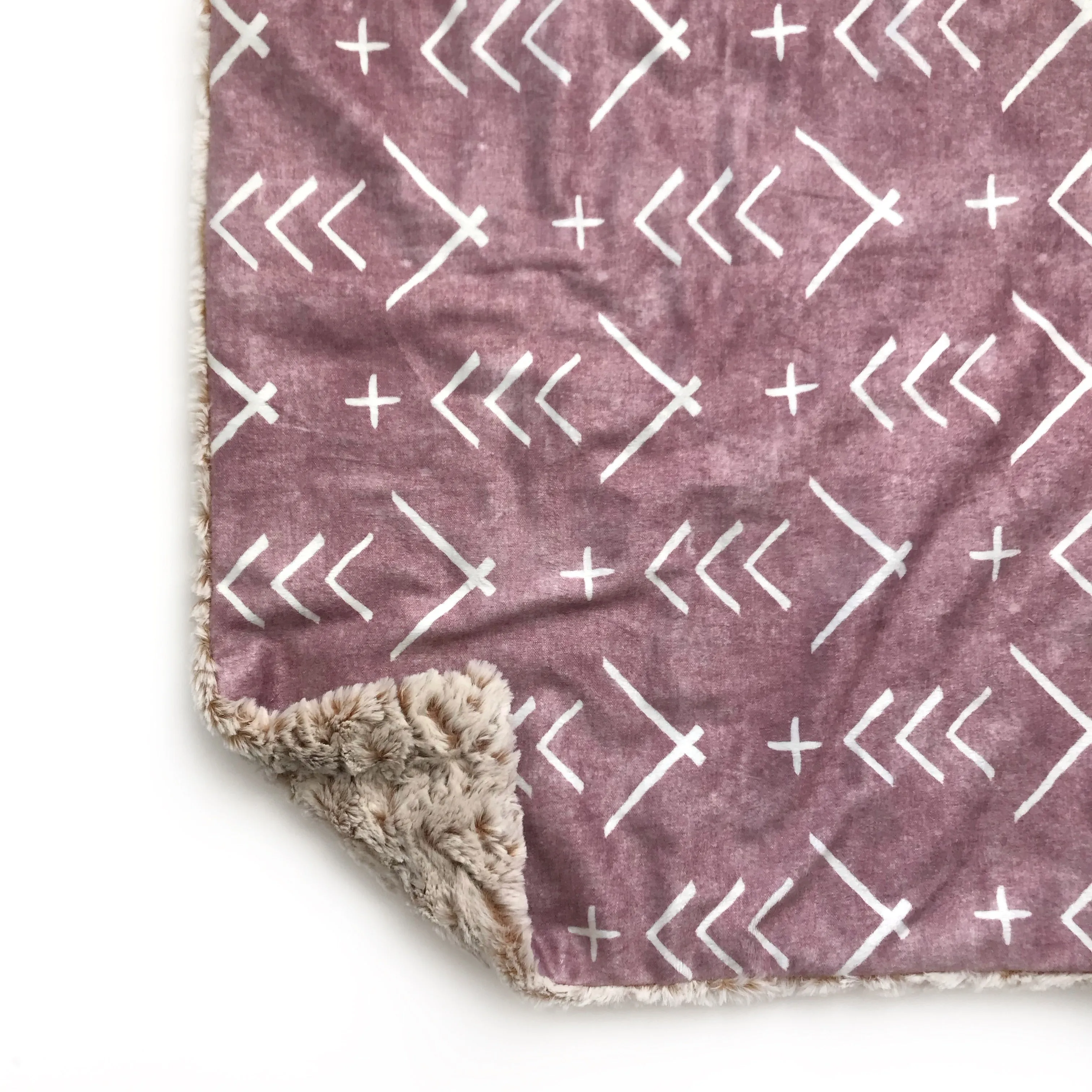 Lovey Blanket - Mauve Mudcloth Arrows