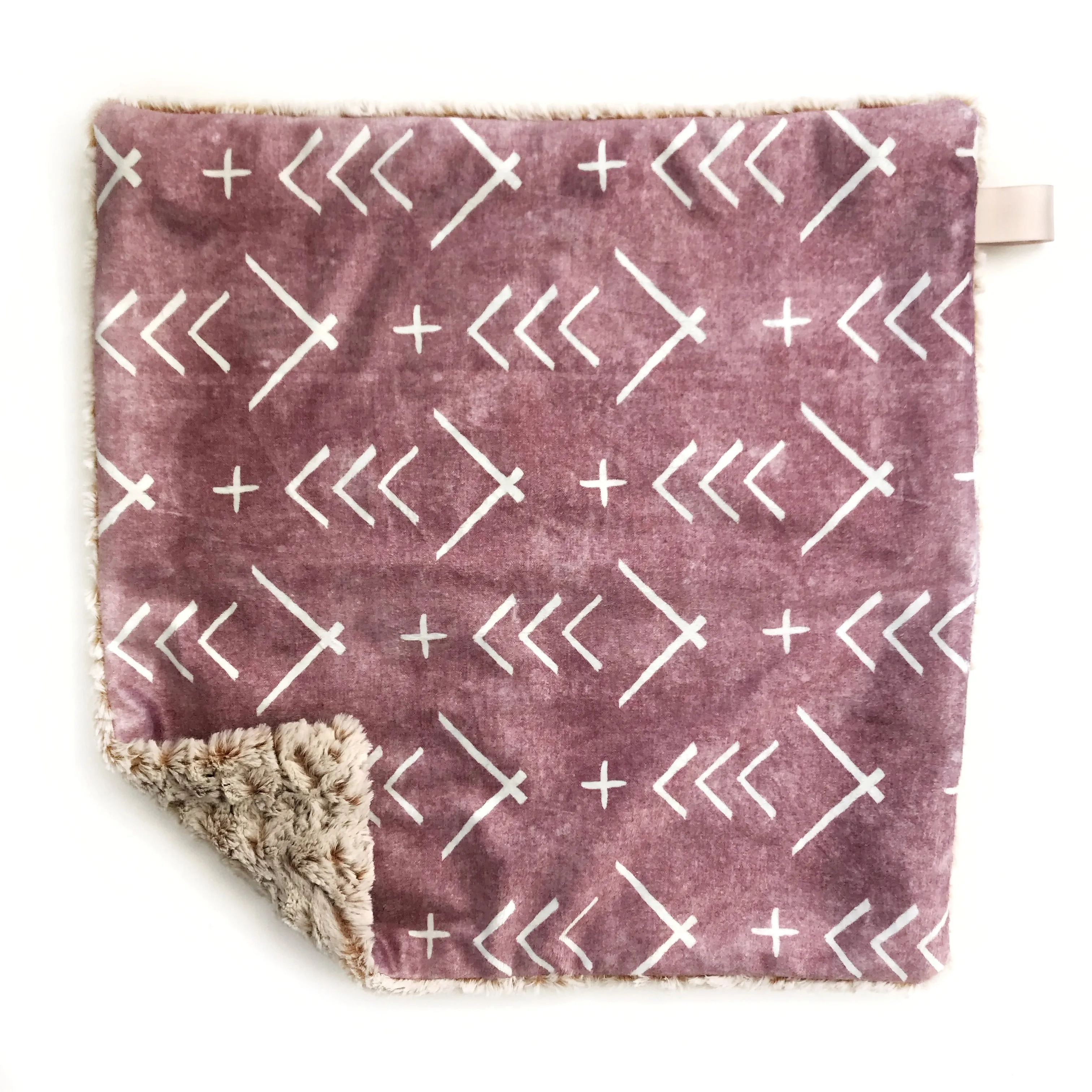 Lovey Blanket - Mauve Mudcloth Arrows