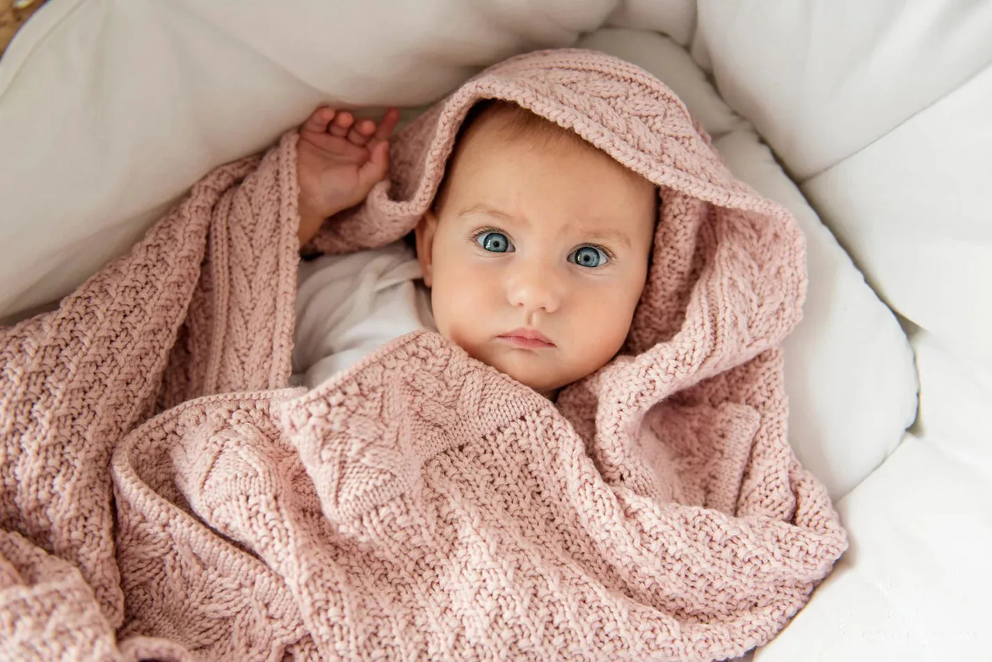 Lullalove Premium Merino Wool Baby Blanket "Cookie"