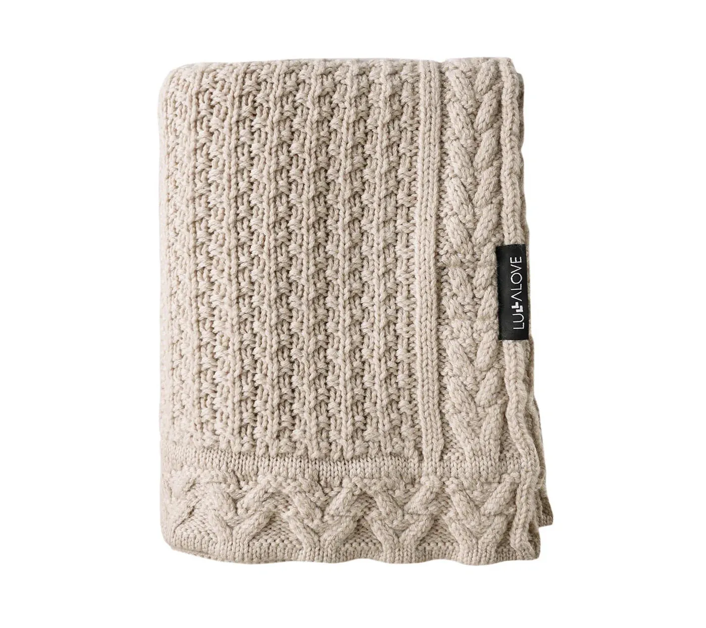 Lullalove Premium Merino Wool Baby Blanket "Cookie"