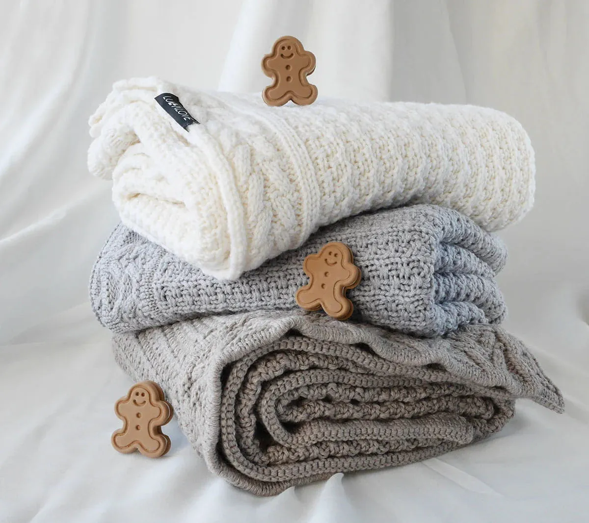 Lullalove Premium Merino Wool Baby Blanket "Cookie"