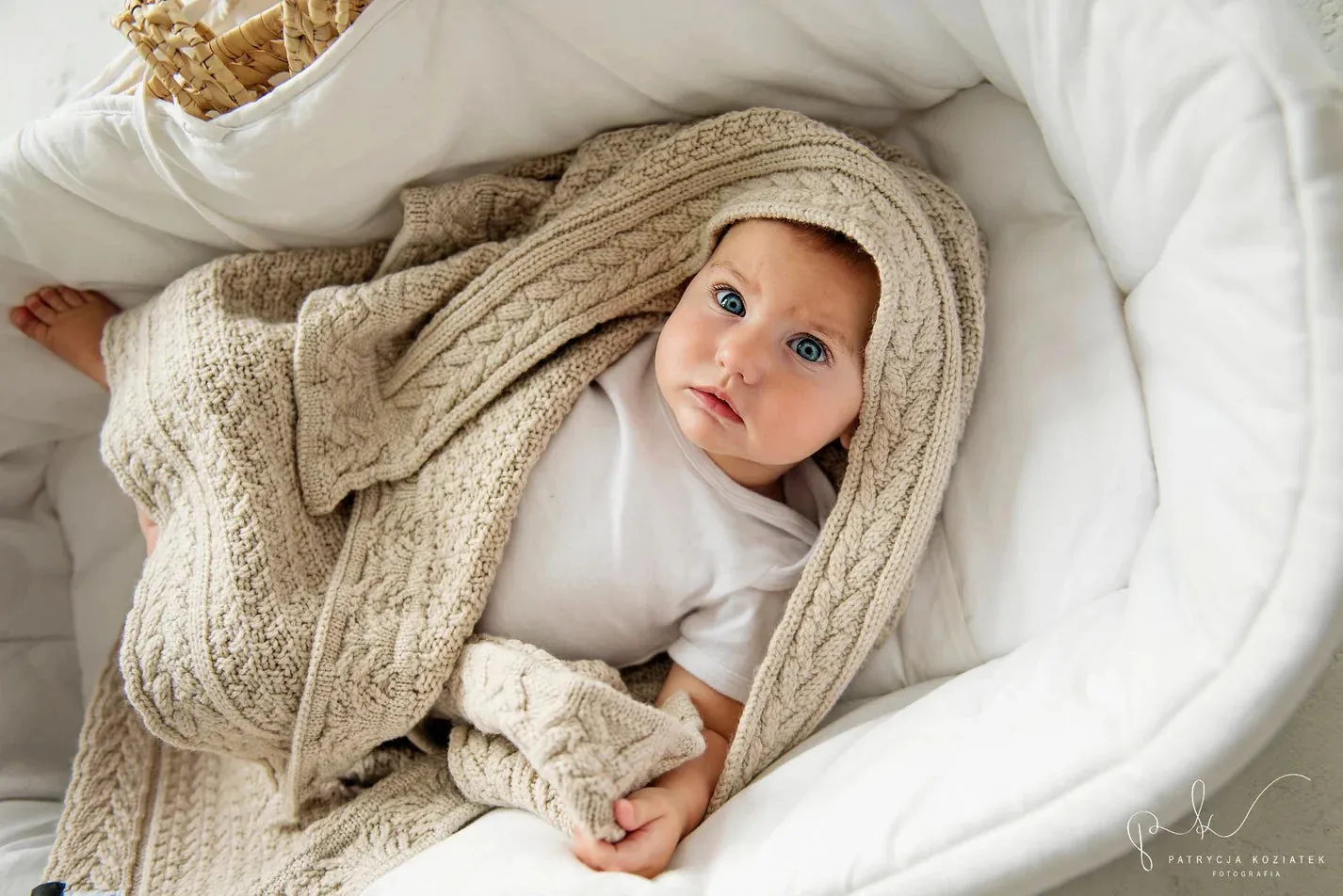 Lullalove Premium Merino Wool Baby Blanket "Cookie"