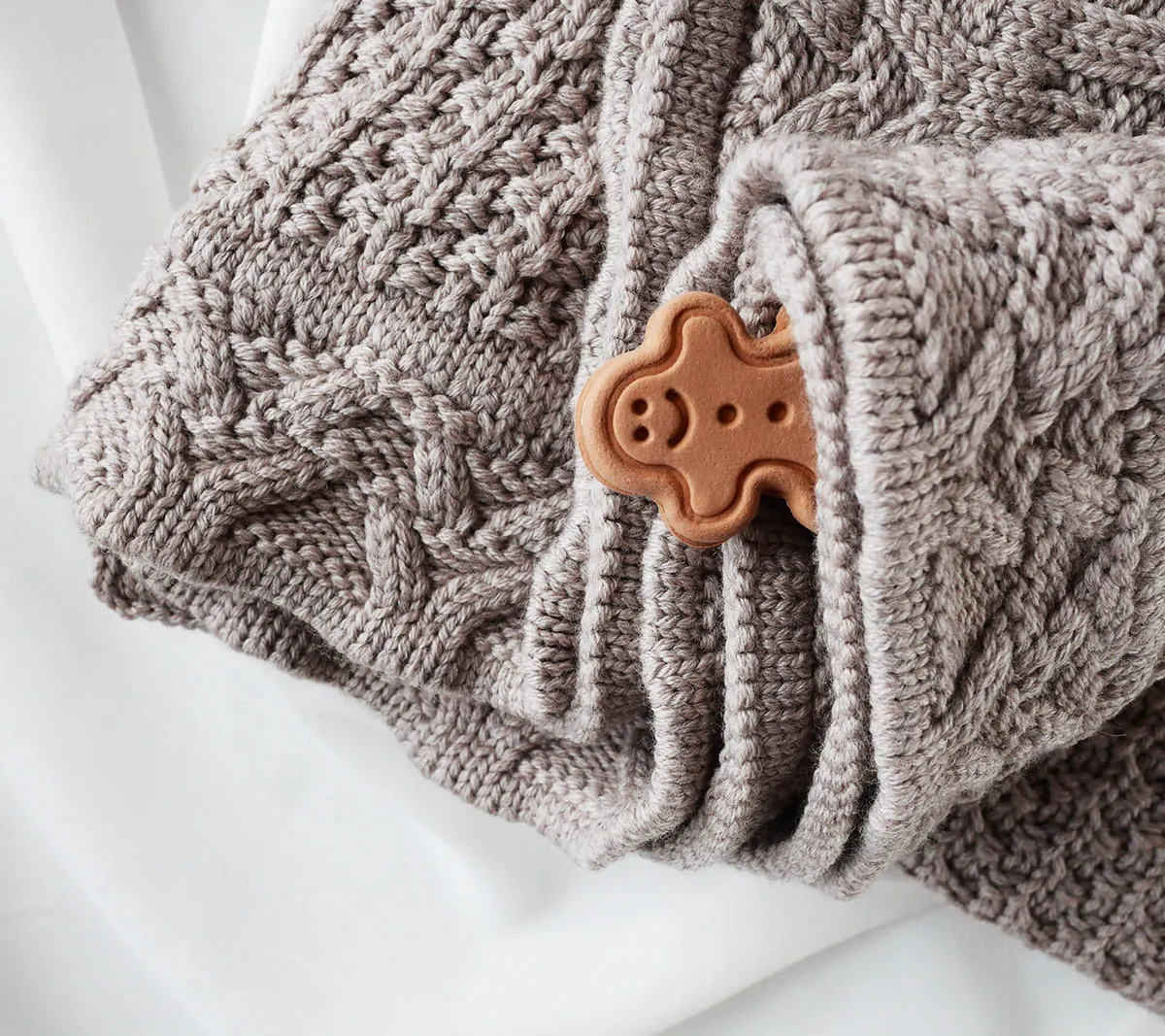 Lullalove Premium Merino Wool Baby Blanket "Cookie"