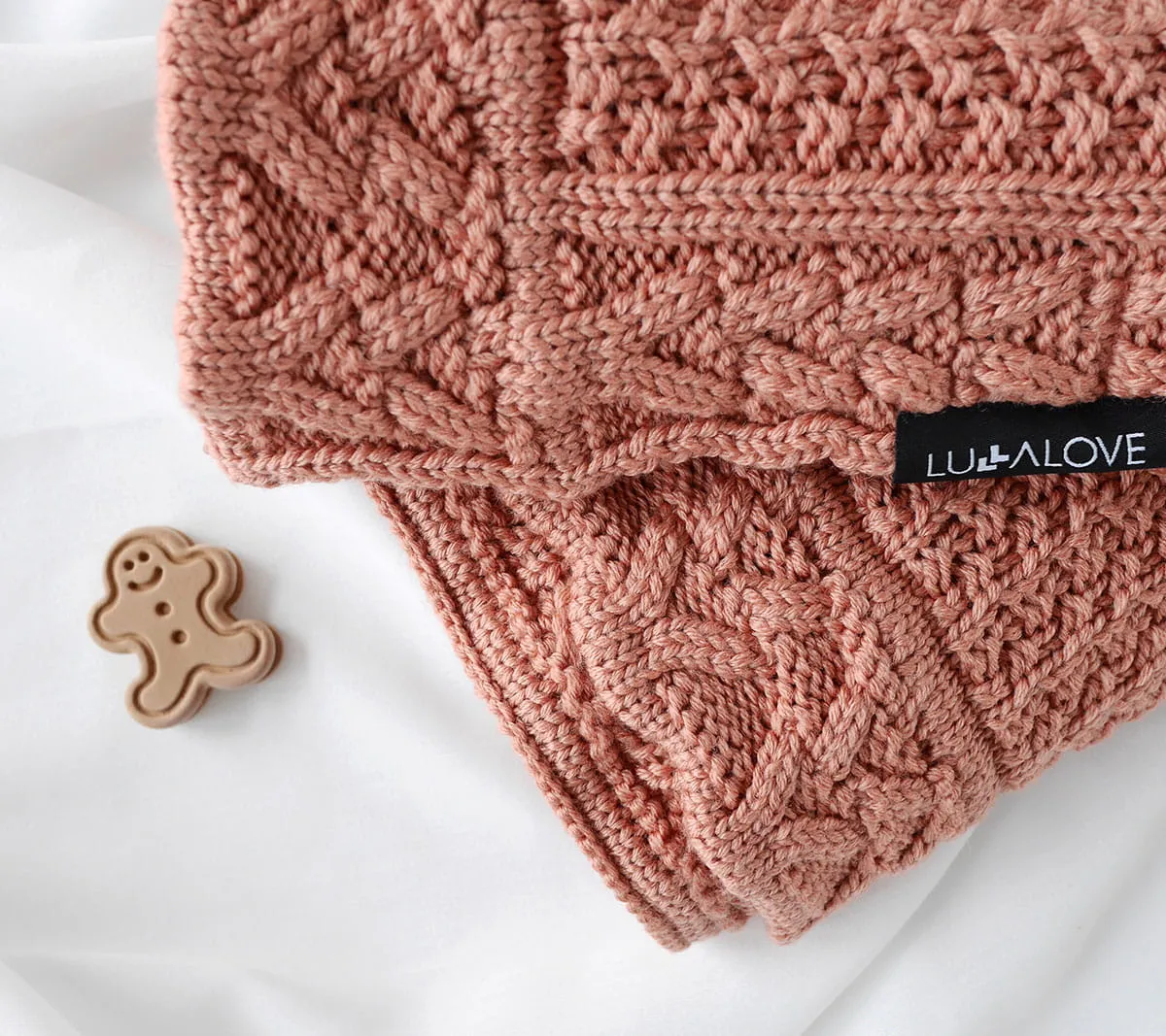 Lullalove Premium Merino Wool Baby Blanket "Cookie"