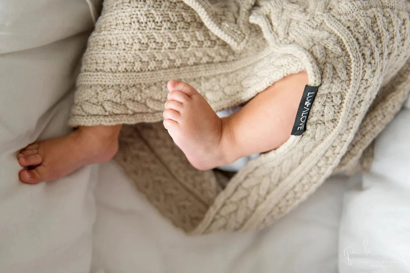 Lullalove Premium Merino Wool Baby Blanket "Cookie"