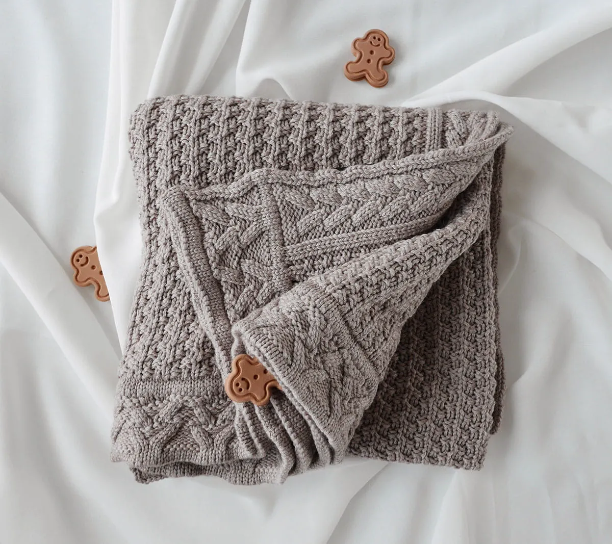 Lullalove Premium Merino Wool Baby Blanket "Cookie"