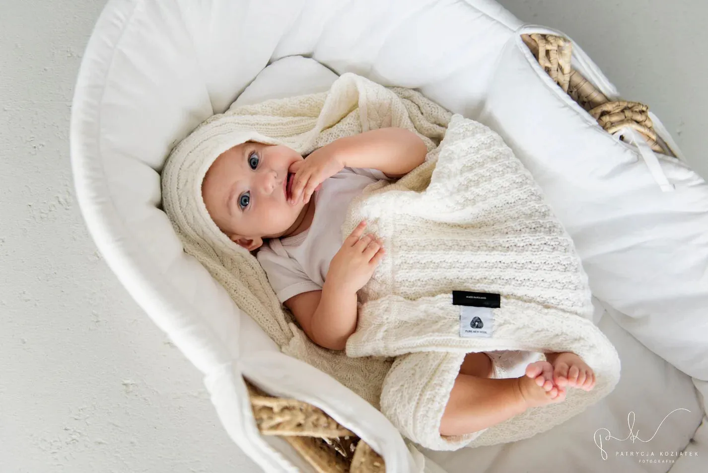 Lullalove Premium Merino Wool Baby Blanket "Cookie"