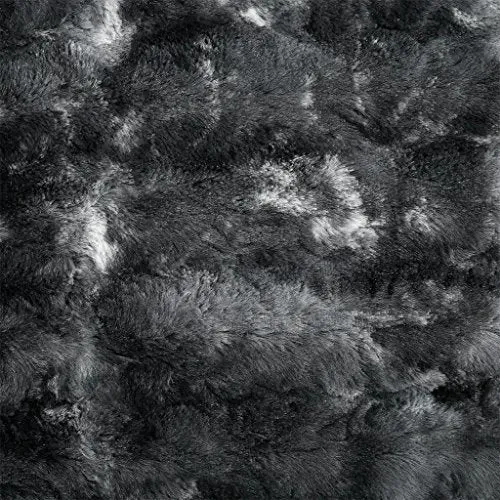 Luxury Super Soft Faux Fur Fleece Warm Breathable Lightweight (60x80, Twin Size Black)