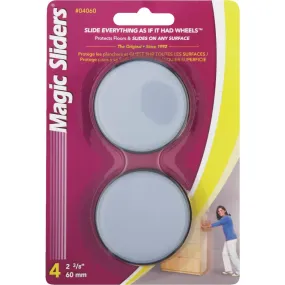 Magic Sliders 2-3/8 In. Round Adhesive Furniture Glide,(4-Pack)