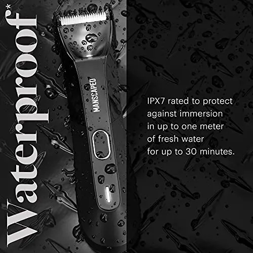 MANSCAPED® Grooming Essentials 4.0 Includes The Lawn Mower® 4.0 Groin Hair Trimmer, Weed Whacker™ 2.0 Nose Hair Trimmer, Crop Preserver™ Ball Deodorant, Crop Reviver™ Spray Toner, Shed Toiletry Bag