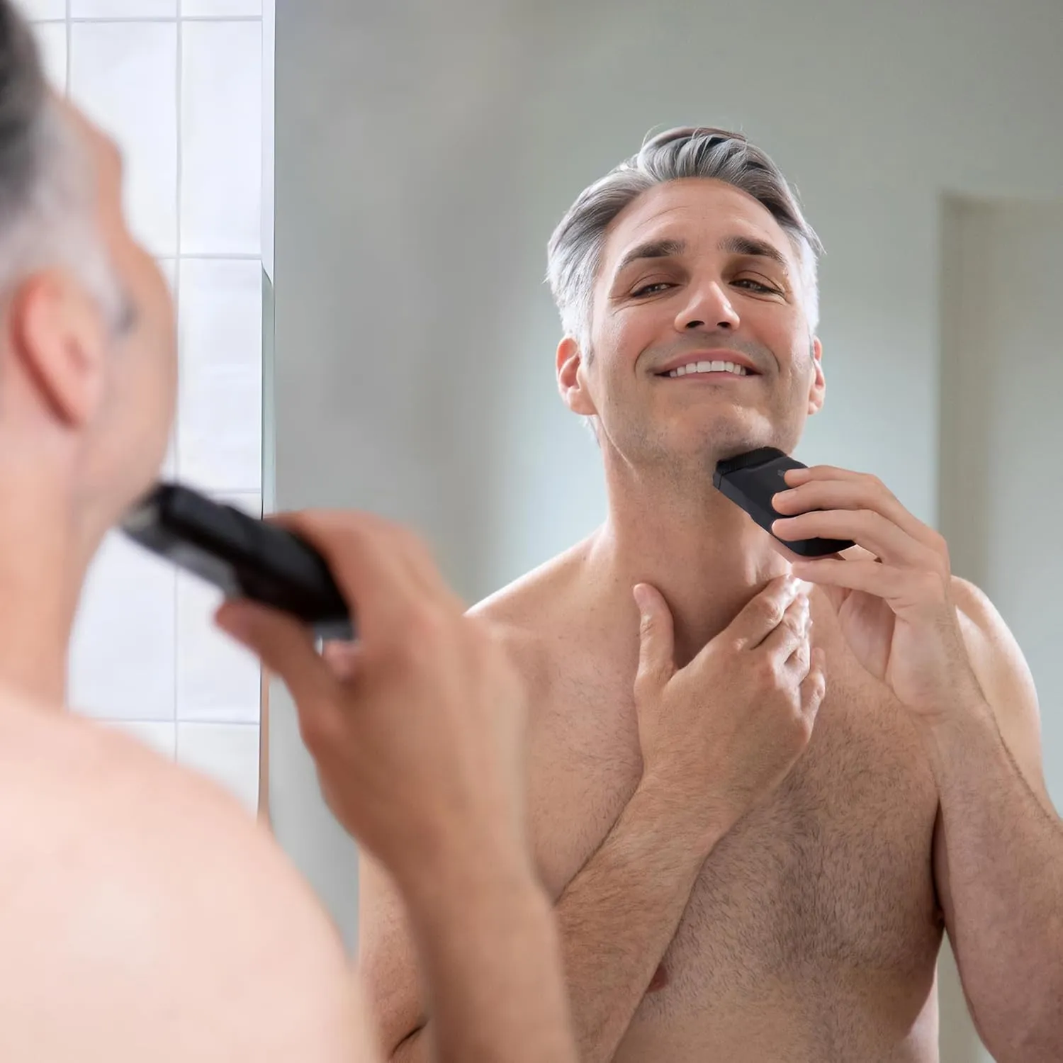 Manscaped Refining The Gentleman Handyman Compact Face Shaver – Portable Cordless Electric Razor, USB-C Rechargeable, Long-Hair Leveler & Foil Blades