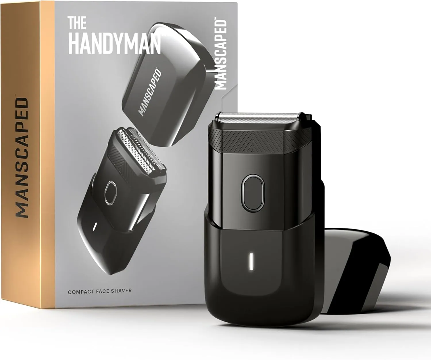 Manscaped Refining The Gentleman Handyman Compact Face Shaver – Portable Cordless Electric Razor, USB-C Rechargeable, Long-Hair Leveler & Foil Blades