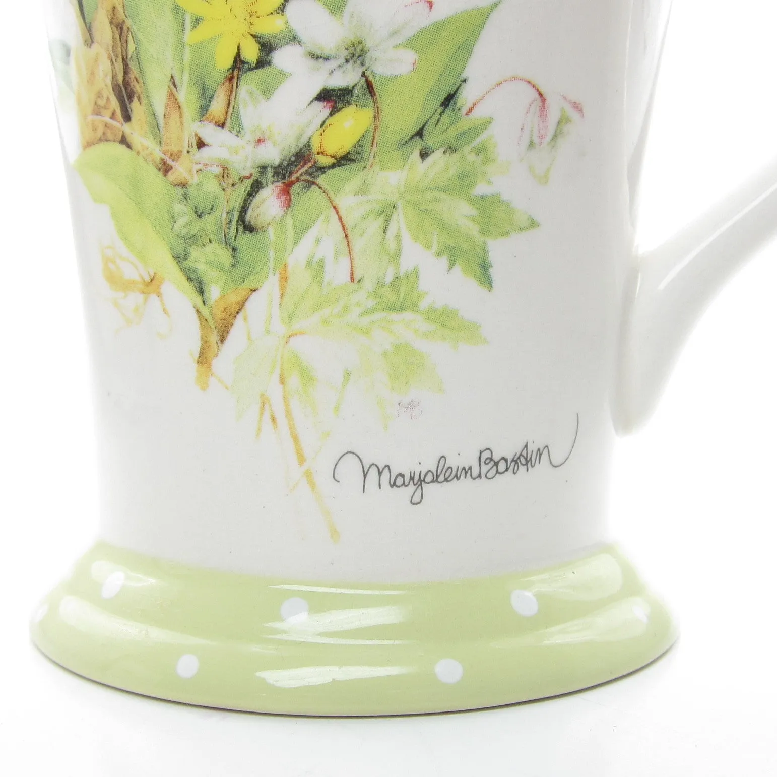 Marjolein Bastin Vintage Lily of the Valley Mug with Green Base