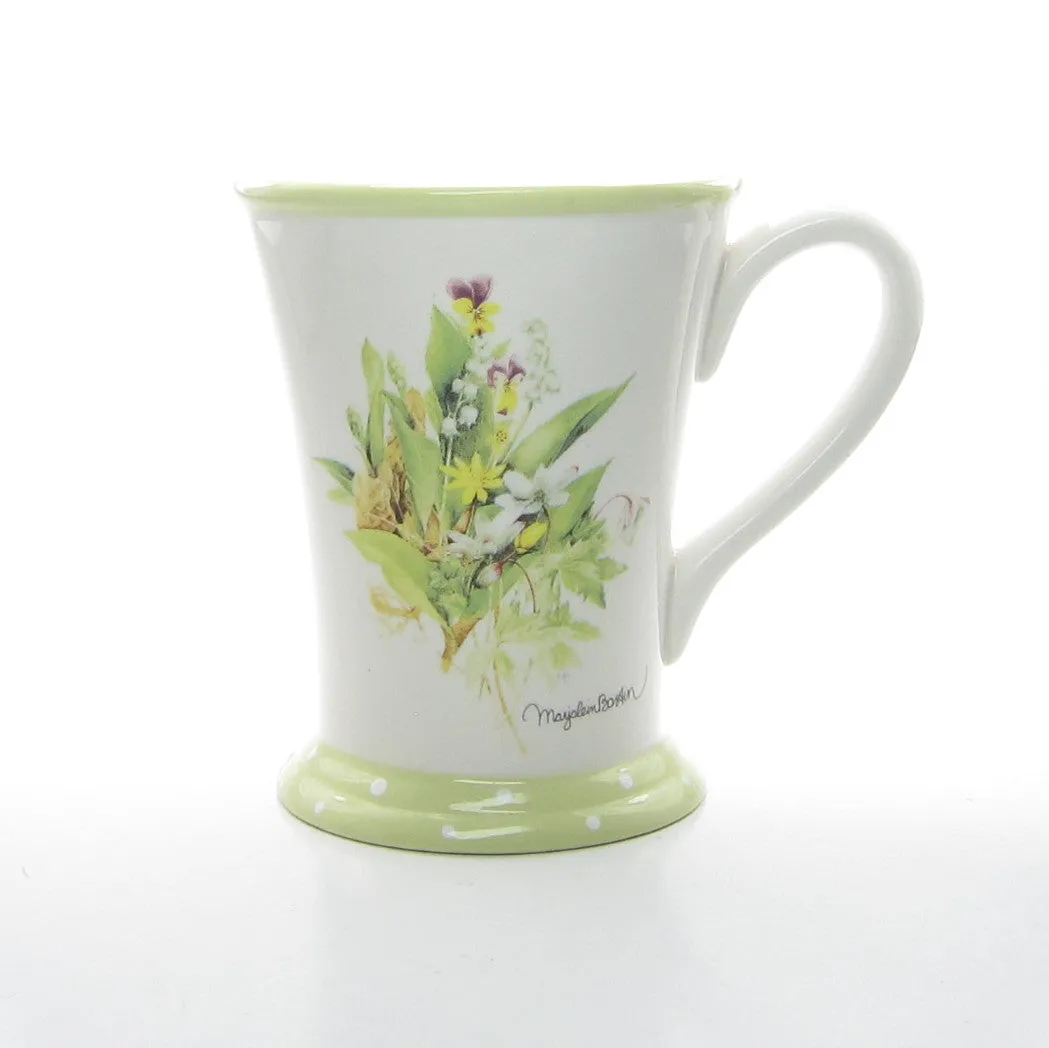 Marjolein Bastin Vintage Lily of the Valley Mug with Green Base