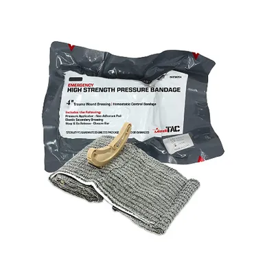 MediTac Emergency High Strength Pressure Bandage Trauma Wound Dressing Bleeding Control Bandage 4 Inch